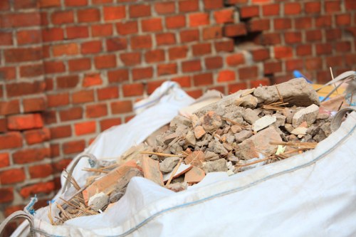 Electronic waste being properly disposed of